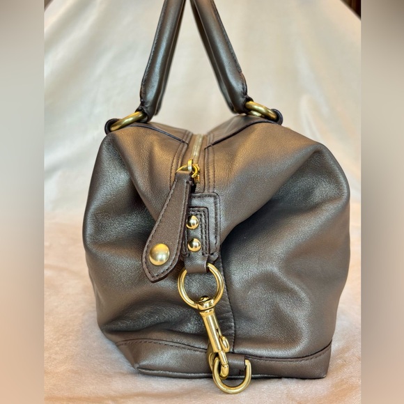 Vintage Coach Ashley Leather Satchel - Metallic Pewter - Picture 4 of 8